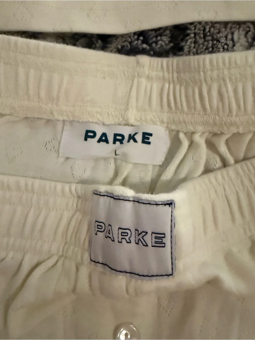 PARKE heart pointelle cream set